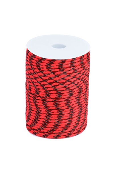 Choice 100m Black red 100M 550 7-Core Paracord Rope 4mm Outdoor Polyester Par...