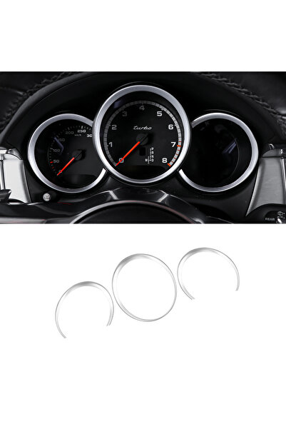 Choice Silver ABS Car Dashboard Trim Ring Cover Carbon Fiber Style Accessorie...