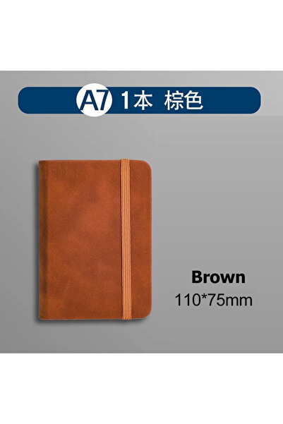 Choice5 Brown A7 1Pcs A7 Mini Notebook Portable Student Pocket Book Notepad D...