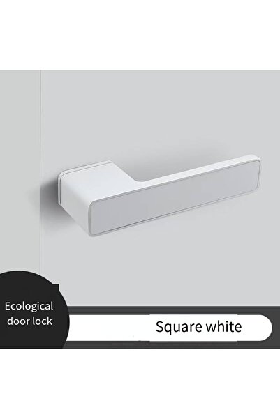 Choice7 Square white New High Aesthetic Minimalist Room Door Lock, Magnetic S...