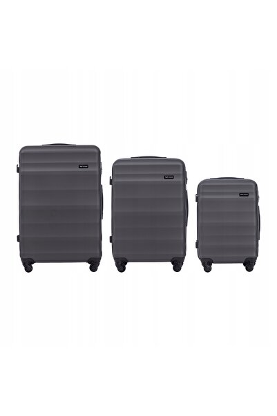 wings Valiză rigidă din ABS, set de 3 piese (S/M/L), roți pivotante la 360° ș...