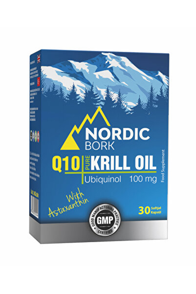 bork nordic Bork Pure Krill Oil Q10 – Yüksek Emilimli Omega-3 (EPA/DHA) & Koe...