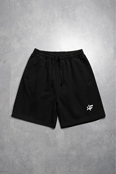 Crupt Studio Crupt White Nova Relaxed Core Black Men's Shorts