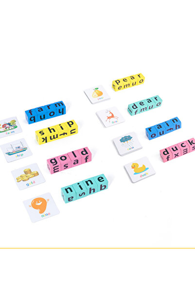 Choice 1 set Wooden Word Spelling Game,Alphabet Learning Toy for Preschool Bo...