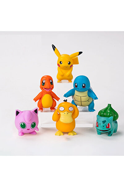 Choice Bandai A 6pcs Set Hot Pokemon Anime Figures Pikachu Toys Model Charman...