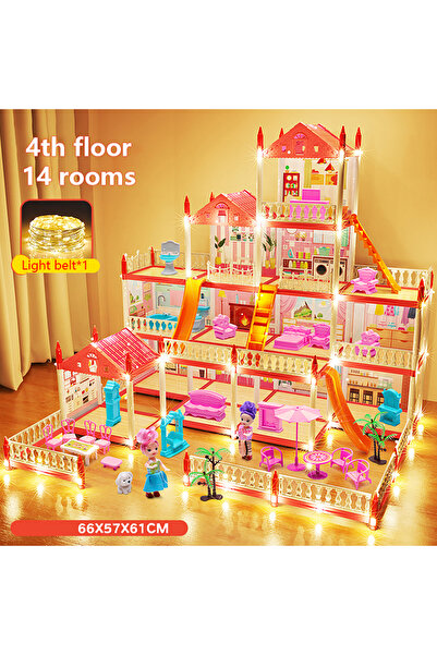Choice3 14-Rooms-LED 3D DIY Dream Princess Castle Villa Assembly Doll House S...