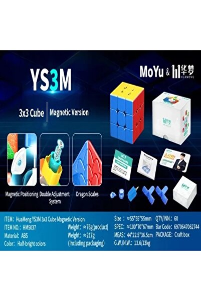 Choice3 YS3M Magnetic Moyu Huameng YS3M Magnetic Magic Cube 3x3 Maglev Ball C...