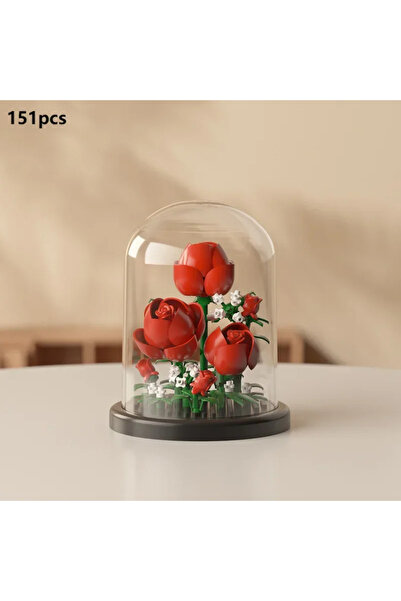 Choice5 with box 151PCS MOC Eternal Bouquet Rose Building Blocks Flower Build...