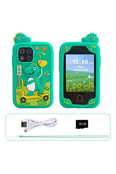 Choice1 Green With 8G AMORUS Children Muscial Phone Dual Camera Mp3 Player Ga...