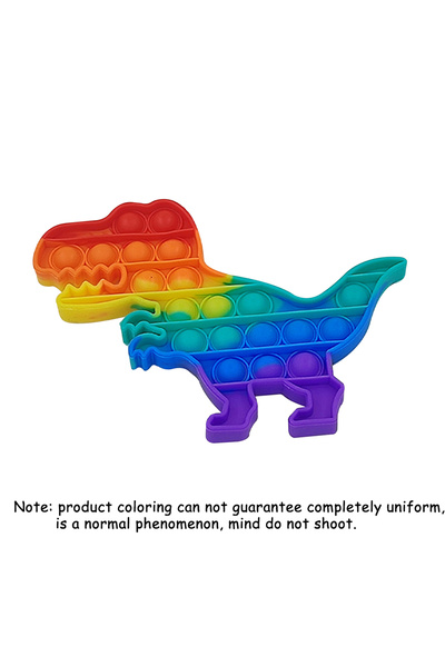 Choice Dinosaurs Silicone Anti Anxiety Stress Relief Push Pop Bubble Rainbow ...