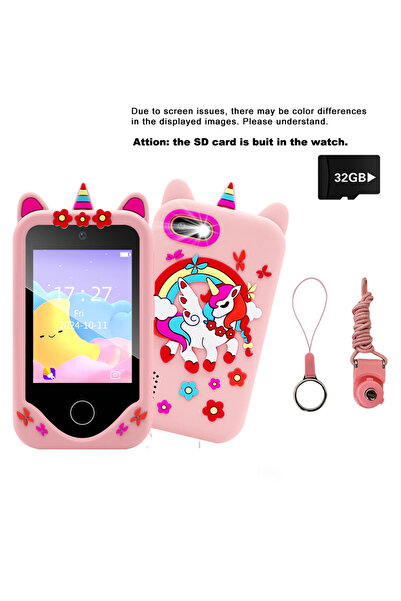 Choice5 Pink 32G Kids Smart Phone Camera Toy Phone 40+ Games Touch Screen Lea...