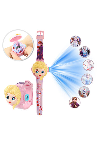Miniso 6ty-bx 3D Cartoon Stitch Kids Watches For Girls Projection Unicorn Mic...