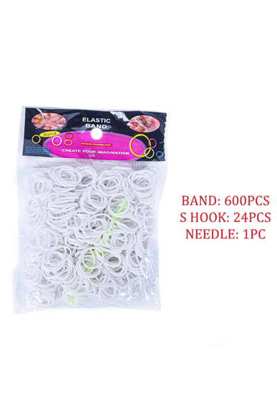 Choice4 White 600 pieces Colorful Band Bracelet Making Kits Used for Jewelry ...