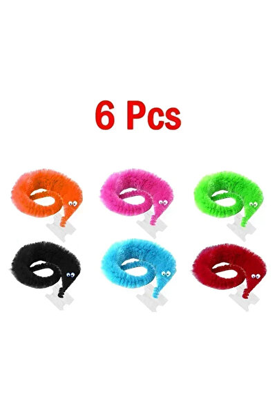 choice2 6 pcs 6-24pcs Twisty Worm Magic Toy Party Favor Furry String Worm Cat...