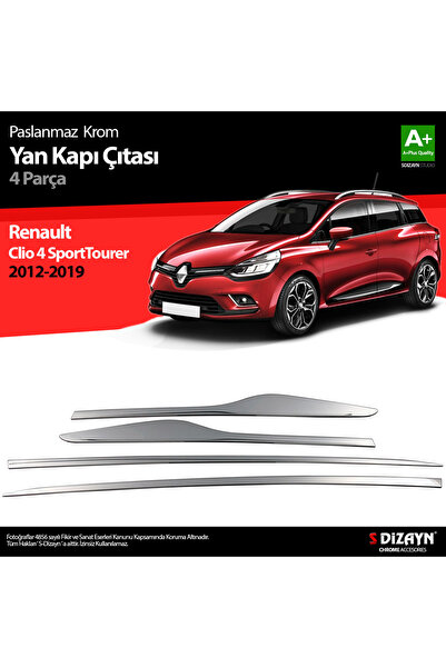 S Dizayn S-Dizayn Renault Clio 4 Sporttourer Krom Yan Kapı Çıtası 4 Prç. 2012...
