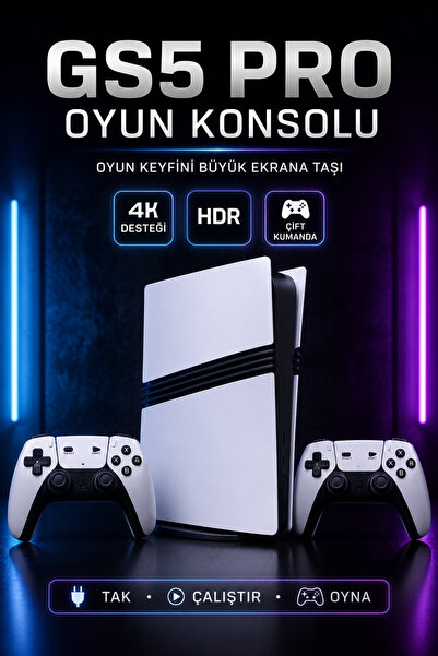 Genel Markalar Gs5 Pro Kablosuz Çift Kol Oyun Konsolu Uyumlu 4k-hdmı 53 Emula...