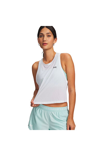 Under Armour ΤΕΧ ΣΠΟΡ ΔΙΧΤΥΩΤΟ ΚΡΟΠ ΤΑΝΚ 6011229-100 Λευκό