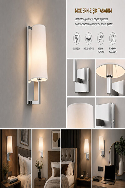 LEBIS Linia Series Wall Sconce - Chrome