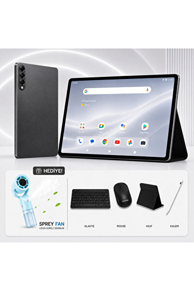 TARÇIN 10.1" 8000mAh Tablet + El Fanı, Klavye Kılıf, Mouse ve S-Pen Hediyeli