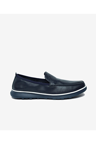 Greyder Erkek Lacivert Hakiki Deri Casual Ayakkabı 6Y1FA64785