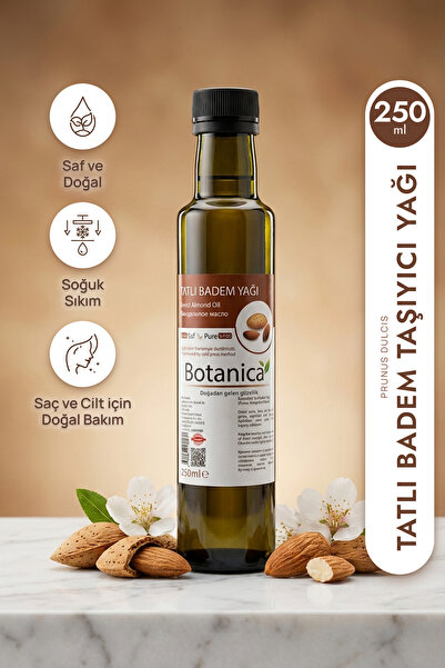 botanica Tatlı Badem Yağı %100 Saf Taşıyıcı Yağ Kaş Kirpik Bakımı Bebek Masaj...