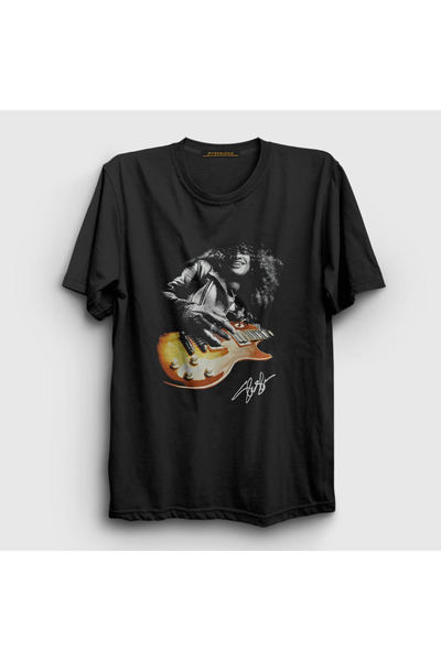 Presmono Unisex crni znak gitarista Guns N' Roses Slash T-shirt 411807tt