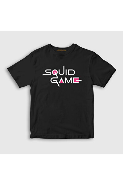 Presmono Unisex Kids Black Logo Squid Game T-shirt261012tt