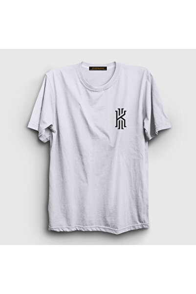Presmono Unisex beli logo Kyrie Irving košarkaška lopta T-shirt 296669tt
