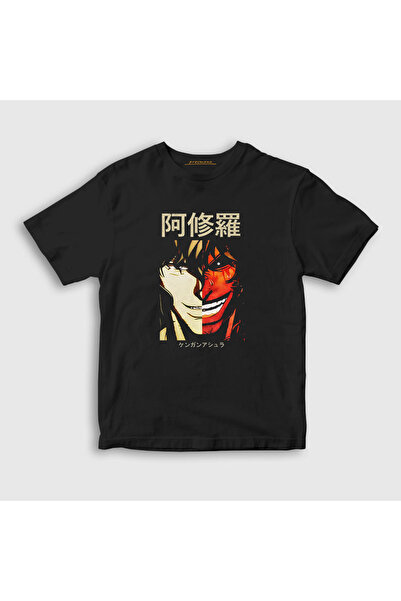 Presmono Unisex dečja crna Ohma Tokita anime Kengan Ashura T-shirt 318058tt