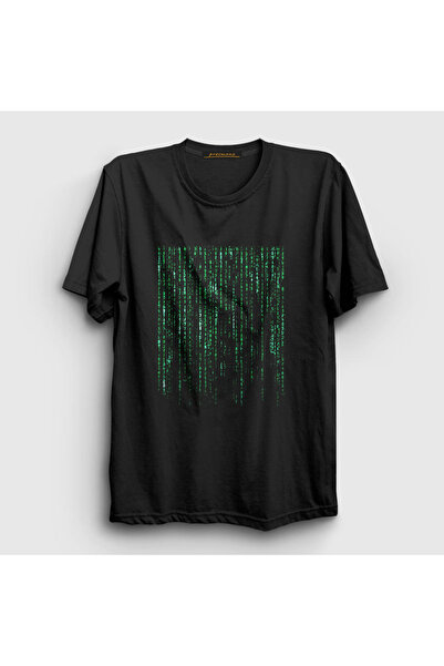 Presmono Unisex Siyah Code Film The Matrix T-shirt 253482tt