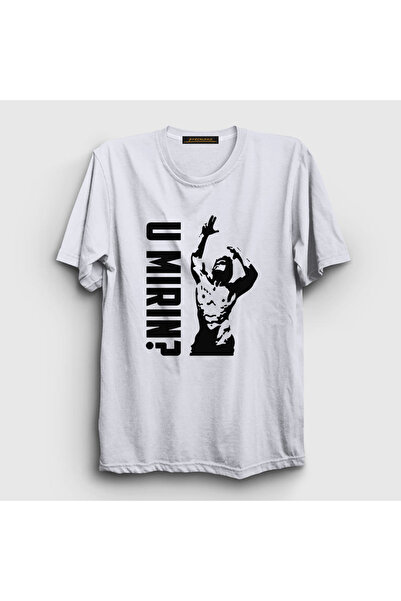 Presmono Ουνισέξ Λευκό U Mirin Gym Fitness Zyzz T-shirt 327553tt