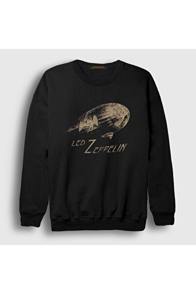 Presmono Unisex Black Airship Led Zeppelin Sweatshirt 95421tt