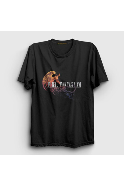 Presmono Unisex Black Logo Final Fantasy Xvi T-Shirt 607640Tt