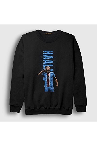 Presmono Unisex Black Listen Erling Haaland Football Sweatshirt 615538Tt