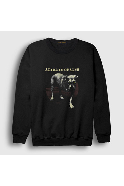 Presmono Unisex Black Dog Alice In Chains Sweatshirt 7482tt
