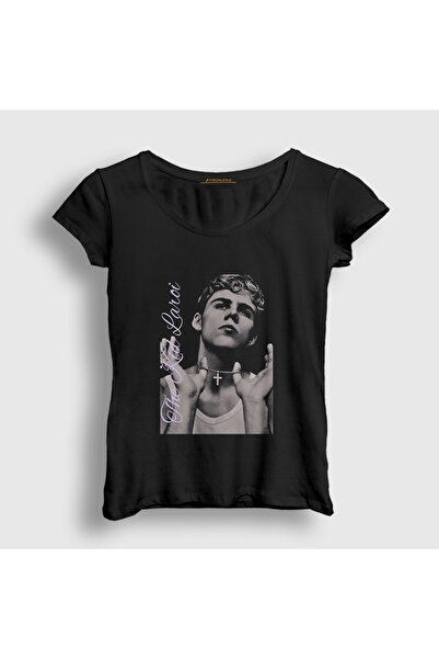 Presmono Women's Black Necklace the Kid Laroi T-Shirt 608429Tt