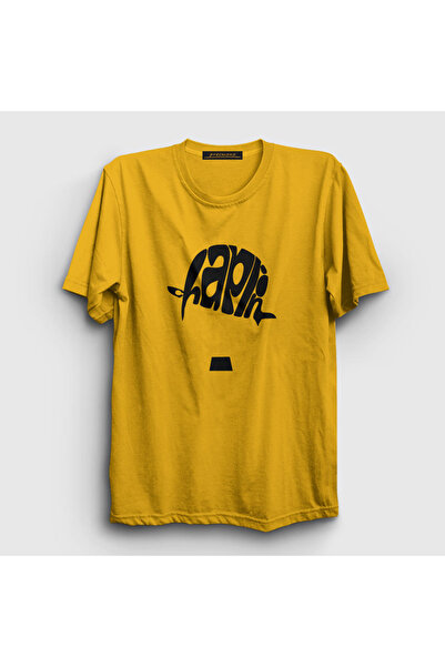 Presmono Unisex žuta linija Čarli Čaplin T-shirt 155156tt