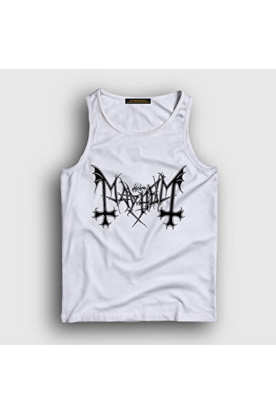 Presmono Unisex majica bez rukava sa belim logotipom Mayhem 64721tt