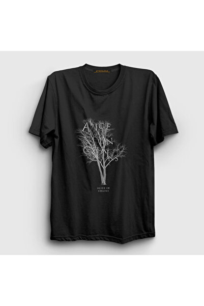 Presmono Unisex Black Tree Alice In Chains T-shirt 7990tt