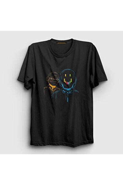 Presmono Unisex crna Hello Daft Punk T-shirt 59591tt
