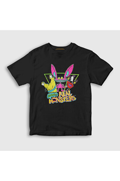 Presmono Unisex Kids Black Krumm Ickis Oblina Real Monsters T-Shirt 560261Tt
