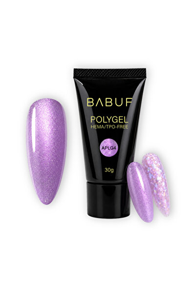 BABUF Polygel cu reflexii luminoase Lavanda Glow APLG4, 30g