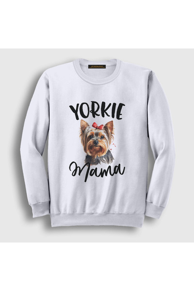 Presmono Unisex White Yorkie Mama Mom Yorkshire Terrier Mother Sweatshirt 556...