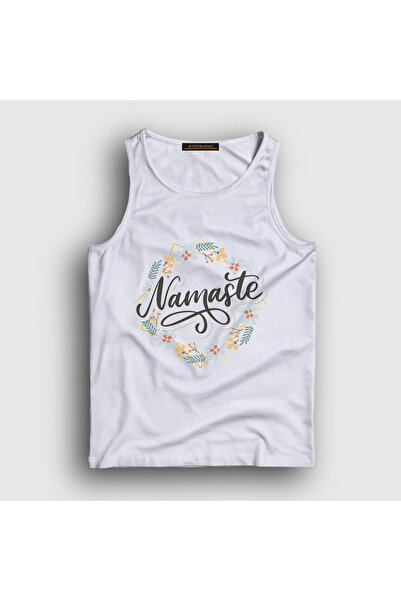 Presmono Unisex White Namaste Meditation Gift Yoga Tank Top 512743 Tt