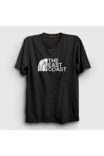 Presmono Unisex crni logo The East Coast T-shirt 503441tt