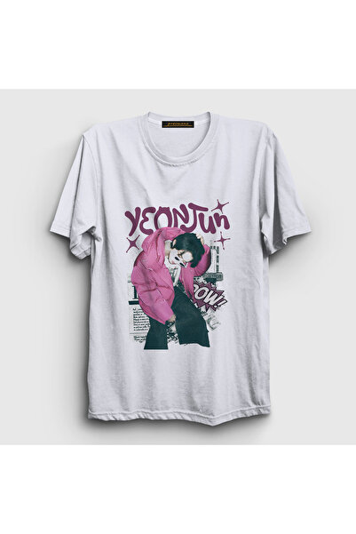 Presmono Unisex White Yeonjun Tomorrow X Together T-Shirt 600270Tt