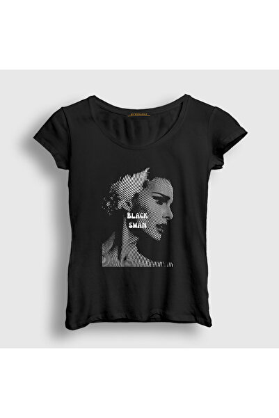 Presmono Women's Black Nina Black Swan Ballet Ballerina T-Shirt 550489Tt