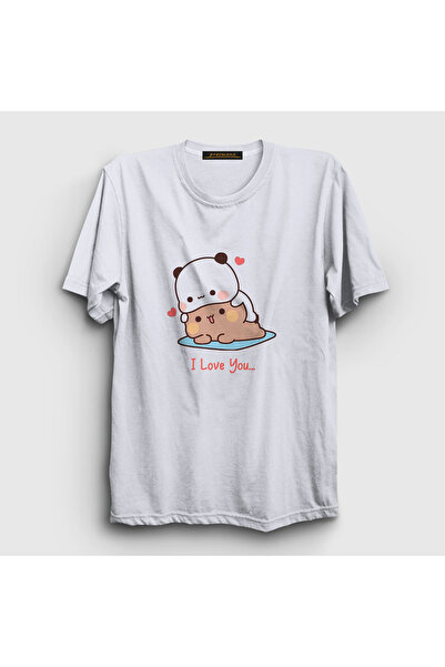 Presmono Unisex White Love Lover Valentine's Day Gift Bubu Dudu T-Shirt 481002Tt