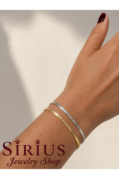 sirius jewelry İstediğini Yazdır Italyan Zincir Bileklik | 925 Ayar Gümüş ( 1...