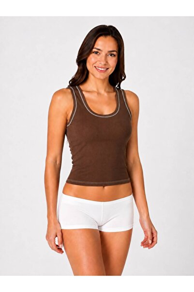 art of dress Women's Thick Strap Camisole Ribbed Cotton Undershirt